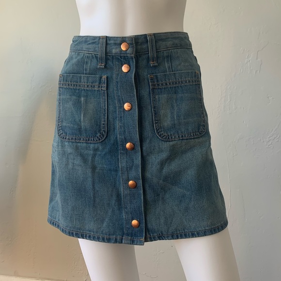 rag and bone rosie denim miniskirt - Picture 2 of 7